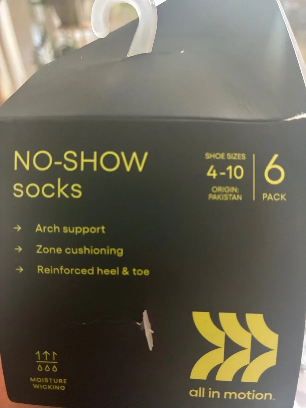 ‼️2/$10‼️Women's Cushioned 6pk No Show Socks - All In Motion™ White 4-10